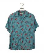 Star OF HOLLYWOODスターオブハリウッド）の古着「HIGH DENSITY RAYON OPEN SHIRT アロハシャツ」｜ブルー