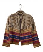 45rpm45アールピーエム）の古着「ウールラップボーダージャケット」｜ブラウン
