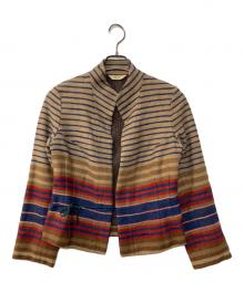 45rpm（45アールピーエム）の古着「ウールラップボーダージャケット」｜ブラウン