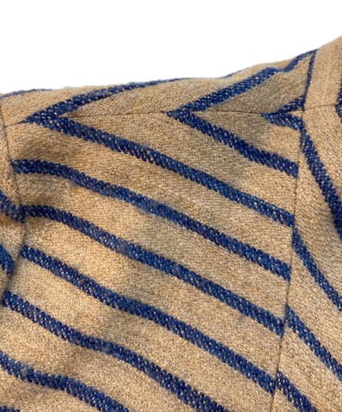 45rpm（45アールピーエム）45rpm (45アールピーエム) ウールラップボーダージャケット ブラウン サイズ:1の古着・服飾アイテム