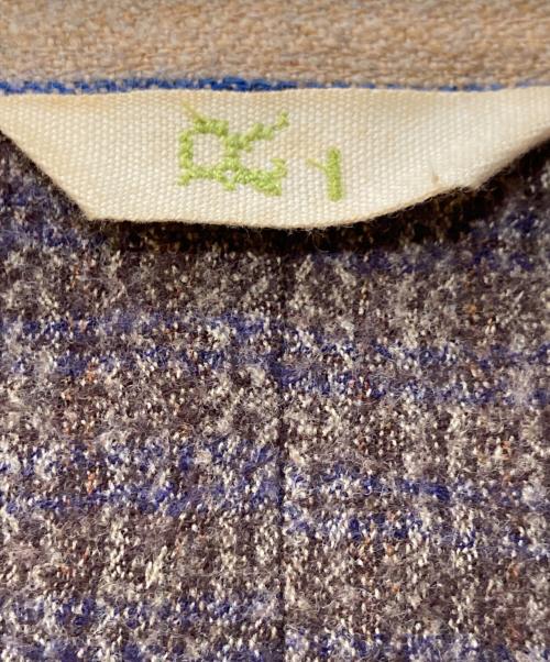 45rpm（45アールピーエム）45rpm (45アールピーエム) ウールラップボーダージャケット ブラウン サイズ:1の古着・服飾アイテム