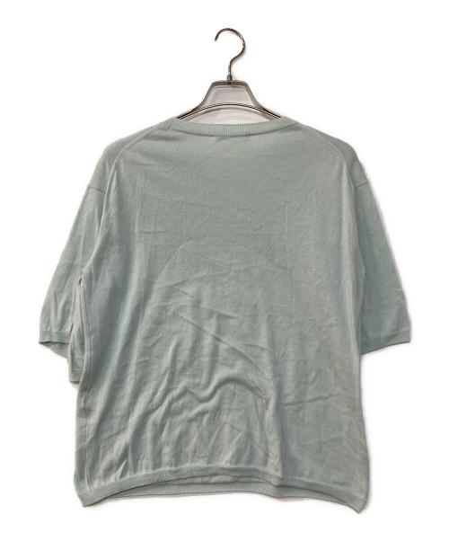 mina perhonen（ミナ ペルホネン）mina perhonen (ミナ ペルホネン) liquide horse s/s knit  ブルー サイズ:38の古着・服飾アイテム