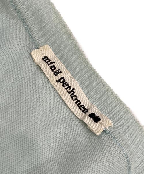 mina perhonen（ミナ ペルホネン）mina perhonen (ミナ ペルホネン) liquide horse s/s knit  ブルー サイズ:38の古着・服飾アイテム