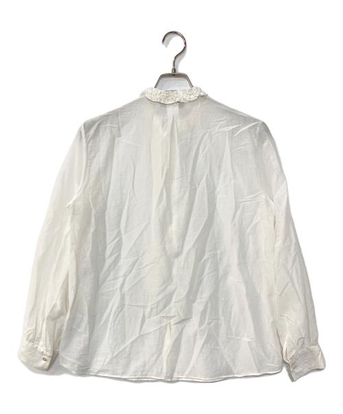 TOMORROW LAND（トゥモローランド）TOMORROW LAND (トゥモローランド) コットンシルク フリルシャツ ホワイト サイズ:36の古着・服飾アイテム