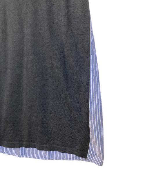 BEARDSLEY（ビアズリー）BEARDSLEY (ビアズリー) スイッチングノースリーブニット ネイビー サイズ:Fの古着・服飾アイテム
