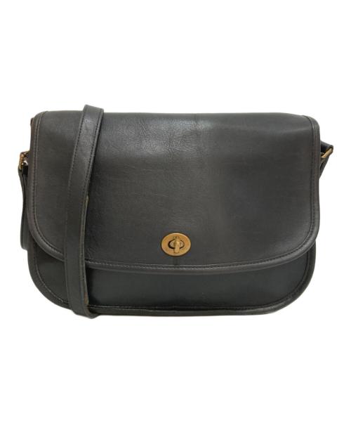COACH（コーチ）COACH (コーチ) ターンロックフラップショルダーバッグ ブラックの古着・服飾アイテム
