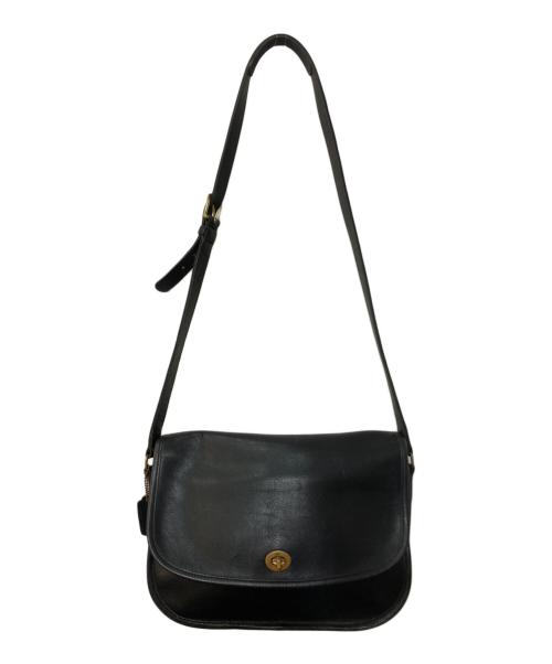 COACH（コーチ）COACH (コーチ) ターンロックフラップショルダーバッグ ブラックの古着・服飾アイテム