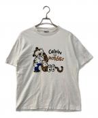CALVIN AND HOBBES×USEDカルビントホッブス×ユーズド）の古着「90‘sコミックプリントtee」｜ホワイト