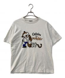 CALVIN AND HOBBES×USED（カルビントホッブス×ユーズド）の古着「90‘sコミックプリントtee」｜ホワイト