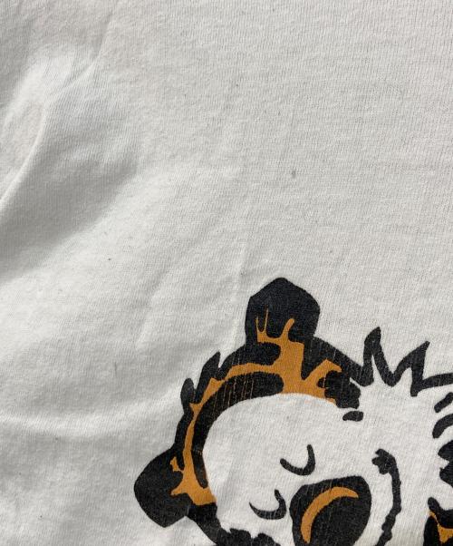 CALVIN AND HOBBES（カルビントホッブス）CALVIN AND HOBBES (カルビントホッブス) USED (ユーズド) 90‘sコミックプリントtee ホワイト サイズ:Lの古着・服飾アイテム