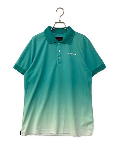 BRIEFING（ブリーフィング）BRIEFING (ブリーフィング) GRADATION POLO CR グラデーションポロシャツ  グリーン サイズ:Lの古着・服飾アイテム