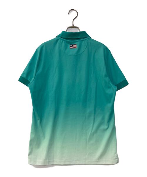 BRIEFING（ブリーフィング）BRIEFING (ブリーフィング) GRADATION POLO CR グラデーションポロシャツ  グリーン サイズ:Lの古着・服飾アイテム