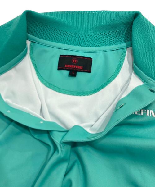 BRIEFING（ブリーフィング）BRIEFING (ブリーフィング) GRADATION POLO CR グラデーションポロシャツ  グリーン サイズ:Lの古着・服飾アイテム