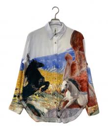 PRANK PROJECT（プランクプロジェクト）の古着「Horse Printed Over Shirt ホースプリントオーバーシャツ」｜マルチカラー