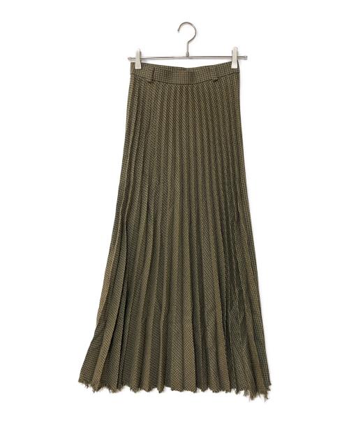 FUMIE=TANAKA（フミエタナカ）FUMIE=TANAKA (フミエタナカ) old pleats SK　オールドプリーツスカート　f20a-25 ブラウン サイズ:2の古着・服飾アイテム