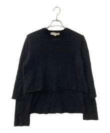 COMME des GARCONS SHIRT（コムデギャルソンシャツ）の古着「ウールレイヤードセーター」｜ブラック