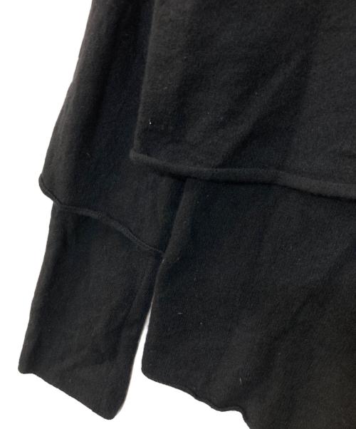 COMME des GARCONS SHIRT（コムデギャルソンシャツ）COMME des GARCONS SHIRT (コムデギャルソンシャツ) ウールレイヤードセーター ブラック サイズ:Sの古着・服飾アイテム