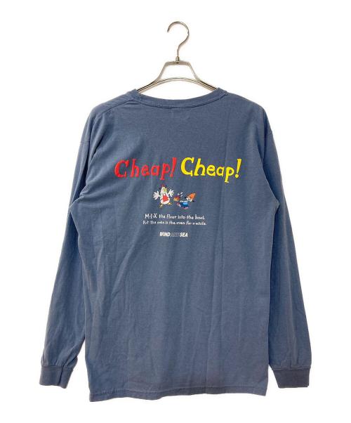 WIND AND SEA（ウィンダンシー）WIND AND SEA (ウィンダンシー) PARAPPA THE RAPPER (パラッパラッパー) THE RAPPER PARAPPA＆CCTC CHICKEN 長袖プリントTシャツ コラボTEE スカイブルー サイズ:Lの古着・服飾アイテム