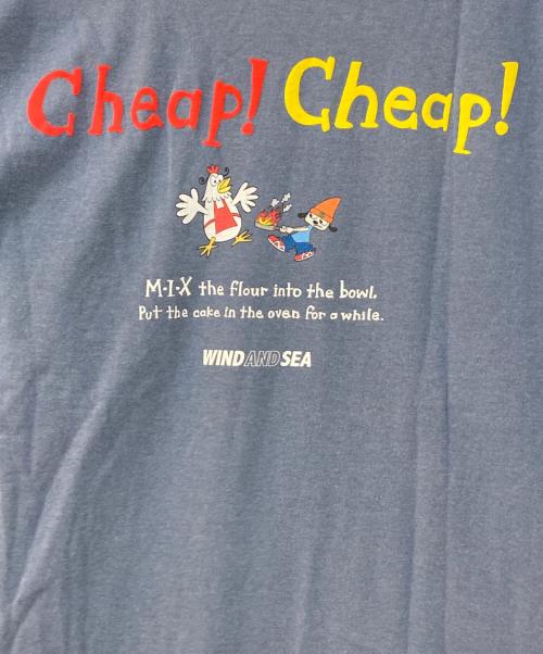 WIND AND SEA（ウィンダンシー）WIND AND SEA (ウィンダンシー) PARAPPA THE RAPPER (パラッパラッパー) THE RAPPER PARAPPA＆CCTC CHICKEN 長袖プリントTシャツ コラボTEE スカイブルー サイズ:Lの古着・服飾アイテム