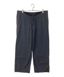 AURALEE（オーラリー）の古着「WASHED FINX TWILL EASY WIDE PANTS ウォッシュドフィンクスツイルイージーワイドパンツ」｜ネイビー