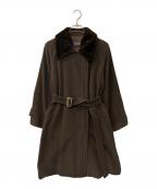Max Mara WEEK END LINEマックスマーラ ウイークエンドライン）の古着「ボアカラーウールコート」｜ブラウン