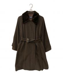 Max Mara WEEK END LINE（マックスマーラ ウイークエンドライン）の古着「ボアカラーウールコート」｜ブラウン