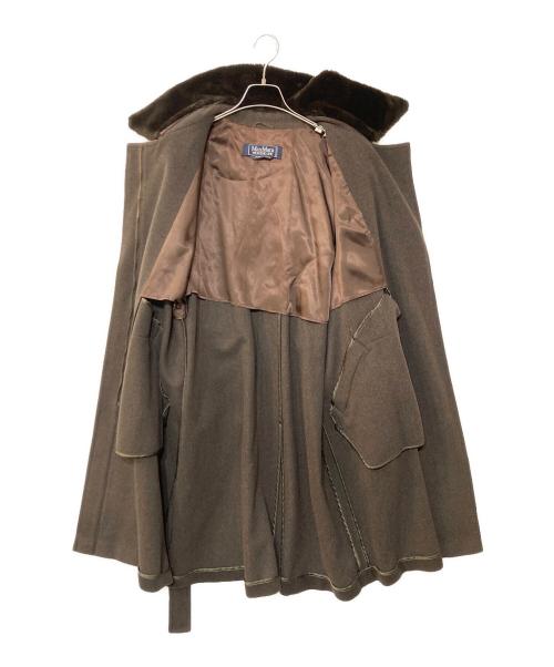 Max Mara WEEK END LINE（マックスマーラ ウイークエンドライン）Max Mara WEEK END LINE (マックスマーラ ウイークエンドライン) ボアカラーウールコート ブラウン サイズ:36の古着・服飾アイテム