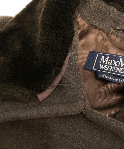 Max Mara WEEK END LINE（マックスマーラ ウイークエンドライン）Max Mara WEEK END LINE (マックスマーラ ウイークエンドライン) ボアカラーウールコート ブラウン サイズ:36の古着・服飾アイテム