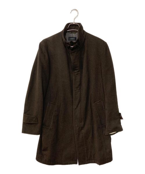 D'URBAN（ダーバン）D'URBAN (ダーバン) ウールジップコート ブラウン サイズ:Lの古着・服飾アイテム