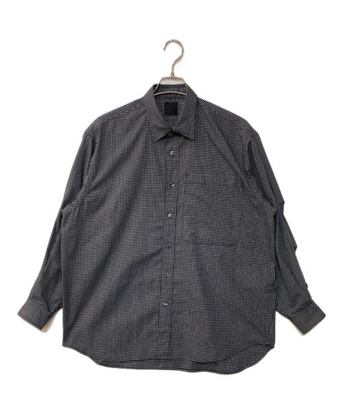 DAIWA PIER39（ダイワ ピア39）DAIWA PIER39 (ダイワ ピア39) TECH REGULAR COLLAR SHIRT L/S GRAPH PLAID テックレギュラーカラーシャツ ブラック×ホワイト サイズ:Mの古着・服飾アイテム