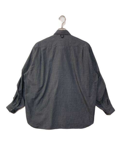 DAIWA PIER39（ダイワ ピア39）DAIWA PIER39 (ダイワ ピア39) TECH REGULAR COLLAR SHIRT L/S GRAPH PLAID テックレギュラーカラーシャツ ブラック×ホワイト サイズ:Mの古着・服飾アイテム