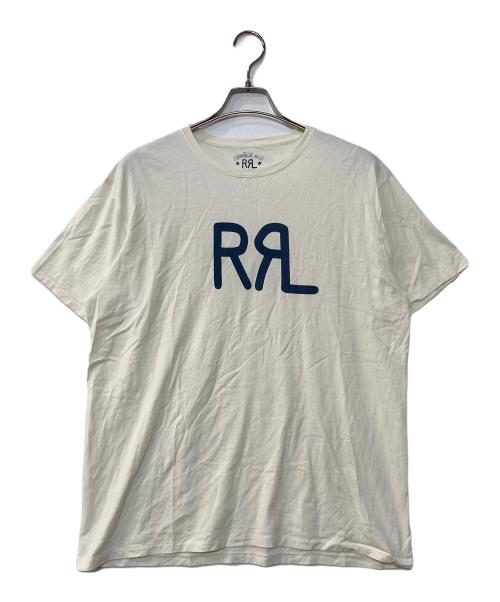 RRL（ダブルアールエル）RRL (ダブルアールエル) ロゴプリントTシャツ アイボリー サイズ:Lの古着・服飾アイテム
