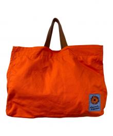 maison kitsune（メゾンキツネ）の古着「"THE SURF" TOTE BAG HOT ORANGE トートバッグ」｜オレンジ