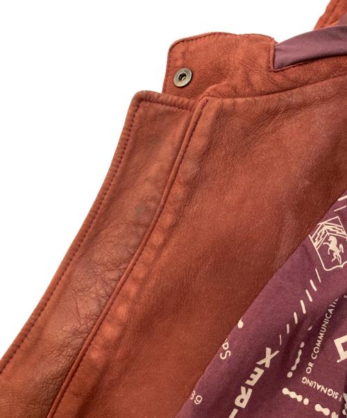 AVIREX Belle（アヴィレックス ベル）AVIREX Belle (アヴィレックス ベル) ラムスキンフーデッドライダース　RIDERS JACKET 6291013 ブラウン サイズ:Mの古着・服飾アイテム