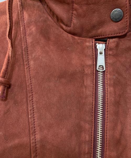 AVIREX Belle（アヴィレックス ベル）AVIREX Belle (アヴィレックス ベル) ラムスキンフーデッドライダース　RIDERS JACKET 6291013 ブラウン サイズ:Mの古着・服飾アイテム