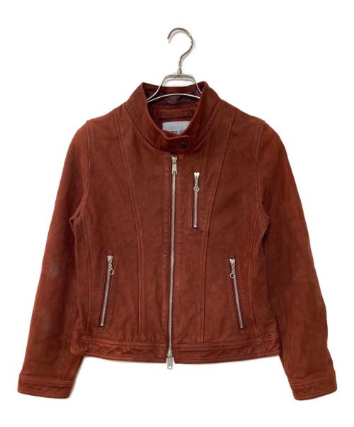 AVIREX Belle（アヴィレックス ベル）AVIREX Belle (アヴィレックス ベル) ラムスキンフーデッドライダース　RIDERS JACKET 6291013 ブラウン サイズ:Mの古着・服飾アイテム