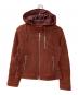 AVIREX Belle（アヴィレックス ベル）の古着「ラムスキンフーデッドライダース　RIDERS JACKET 6291013」｜ブラウン