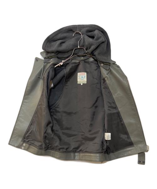UNDERCOVERISM（アンダーカバーイズム）UNDERCOVERISM (アンダーカバーイズム) ドッキングレザーベスト グレー サイズ:4の古着・服飾アイテム