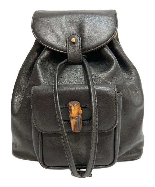 GUCCI（グッチ）GUCCI (グッチ) バンブー ハンドルバッグパック ブラックの古着・服飾アイテム