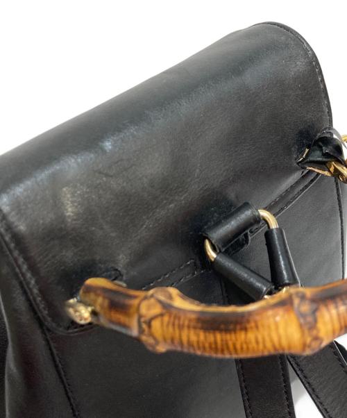 GUCCI（グッチ）GUCCI (グッチ) バンブー ハンドルバッグパック ブラックの古着・服飾アイテム