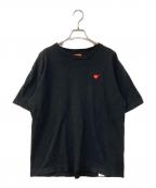 HUMAN MADEヒューマンメイド）の古着「ワンポイントロゴ プリントTシャツ」｜ブラック