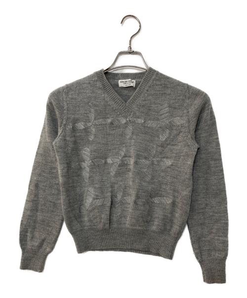 ROBE DE CHAMBRE COMME DES GARCONS（ローブドシャンブル コムデギャルソン）ROBE DE CHAMBRE COMME DES GARCONS (ローブドシャンブル コムデギャルソン) Vネックニット グレー サイズ:表記なしの古着・服飾アイテム