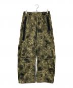 NIKEナイキ）の古着「カモ柄 ナイロンパンツ」｜ベージュ×オリーブ