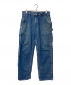 CarHarttカーハート）の古着「Loose Original Fit WORK DUNGAREE PANT デニムペインターパンツ」｜インディゴ