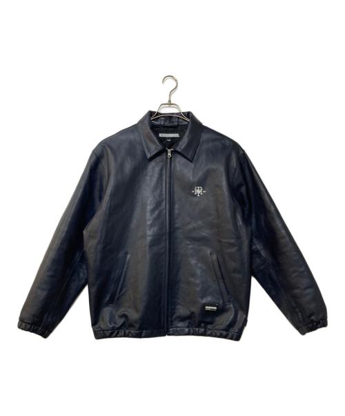 NEIGHBORHOOD（ネイバーフッド）NEIGHBORHOOD (ネイバーフッド) LEATHER ZIP WORK JACKET ネイビー サイズ:XLの古着・服飾アイテム