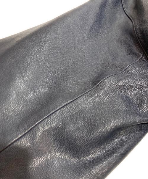 NEIGHBORHOOD（ネイバーフッド）NEIGHBORHOOD (ネイバーフッド) LEATHER ZIP WORK JACKET ネイビー サイズ:XLの古着・服飾アイテム