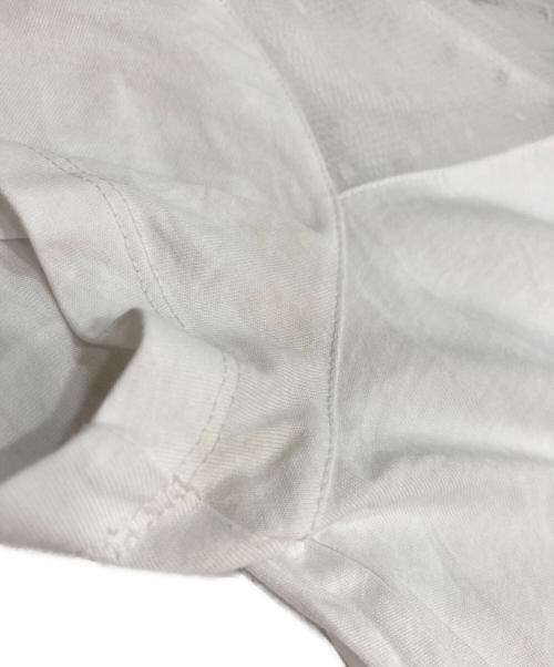 RED VALENTINO（レッドヴァレンティノ）RED VALENTINO (レッドヴァレンティノ) フラワープリント レース切替 Tシャツ ホワイト サイズ:Sの古着・服飾アイテム