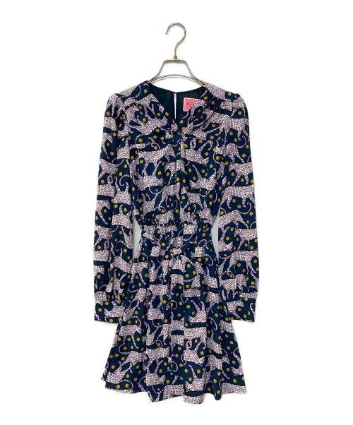 Kate Spade（ケイトスペード）Kate Spade (ケイトスペード) 総柄ワンピース パープル サイズ:XSの古着・服飾アイテム