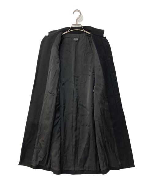 A.P.C.（アーペーセー）A.P.C. (アーペーセー) 比翼スタンドカラーコート ブラック サイズ:Sの古着・服飾アイテム