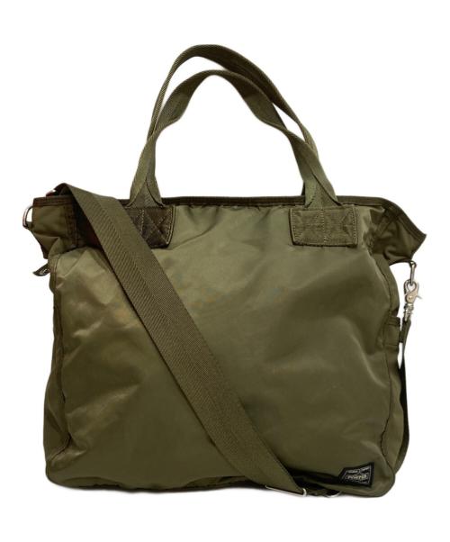 PORTER（ポーター）PORTER (ポーター) FRAME 2WAYトートバッグ オリーブの古着・服飾アイテム
